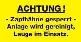Warnschild für die Dauer der Reinigung